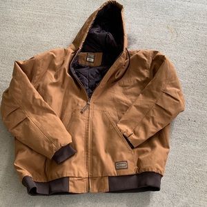 Schmidt canvas hooded jacket